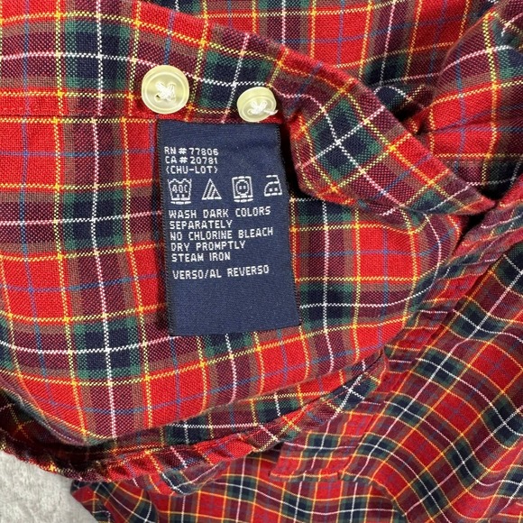 Tommy Hilfiger All American Plaid Flannel Men's XXL Button Down Shirt Menswear - Picture 4 of 8